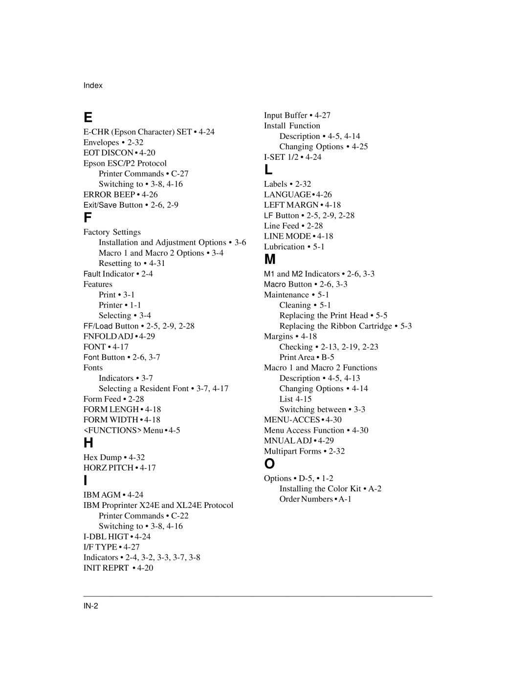 Genicom LA36 manual Form Lengh, Horz Pitch, Language Left Margn 