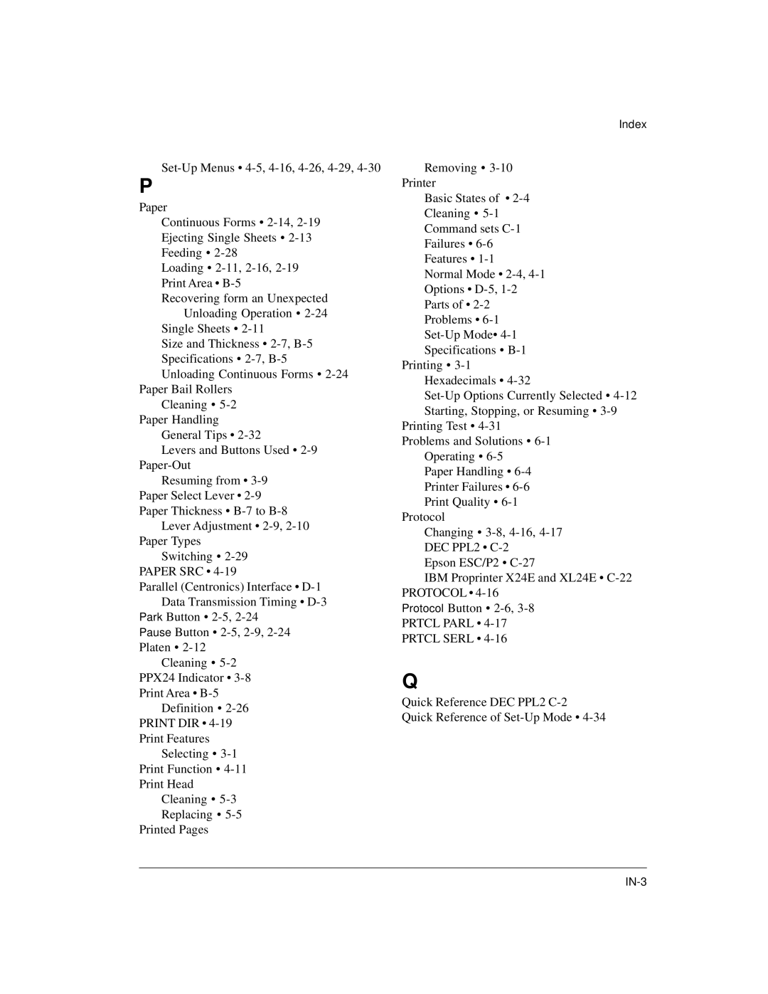 Genicom LA36 manual IN-3 