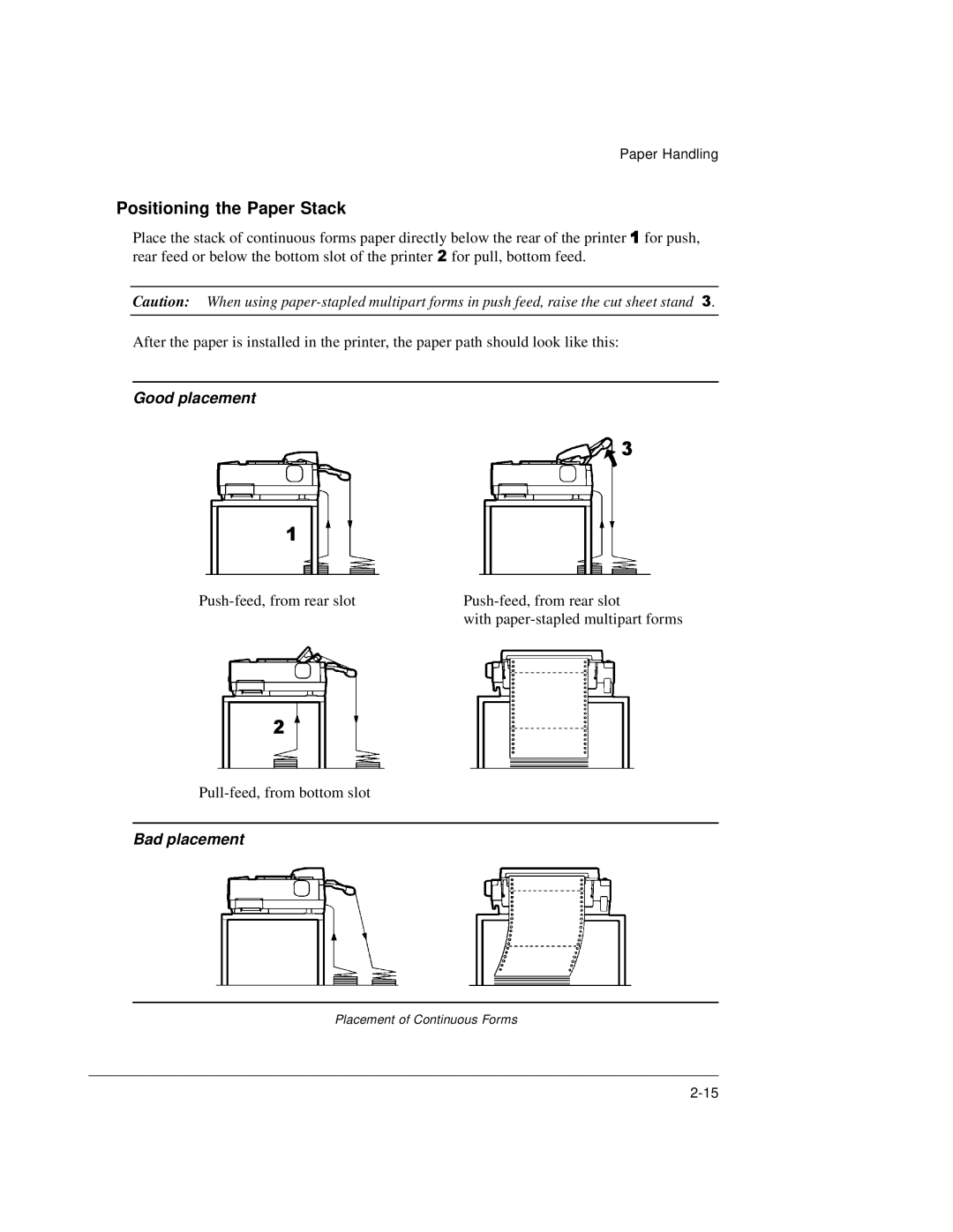 Genicom LA36 manual Positioning the Paper Stack 