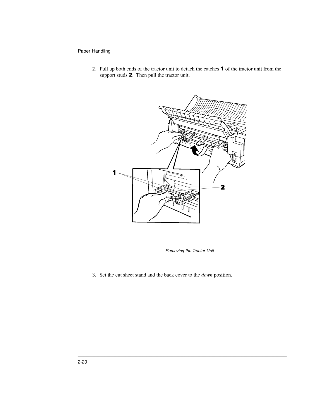 Genicom LA36 manual Removing the Tractor Unit 