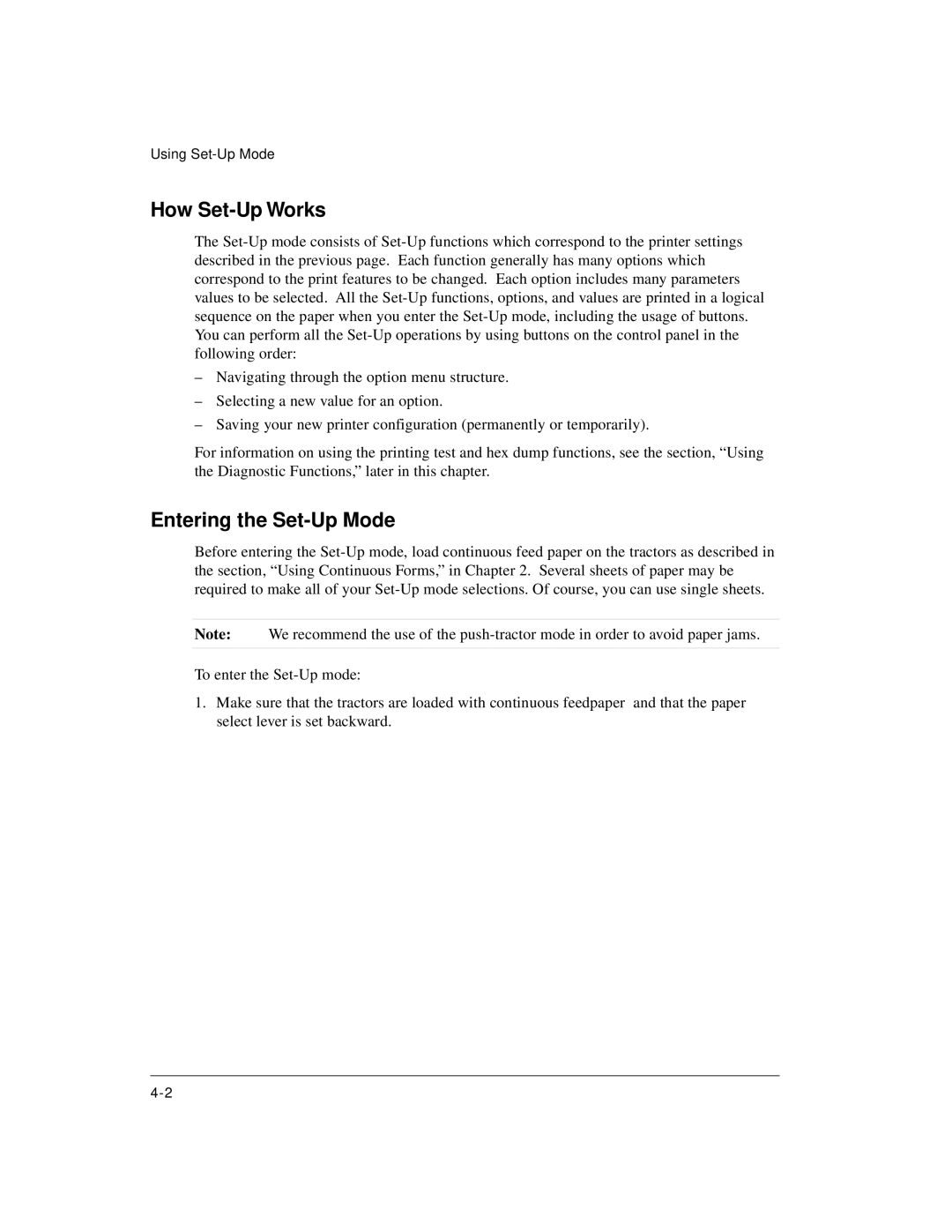 Genicom LA36 manual How Set-Up Works, Entering the Set-Up Mode 