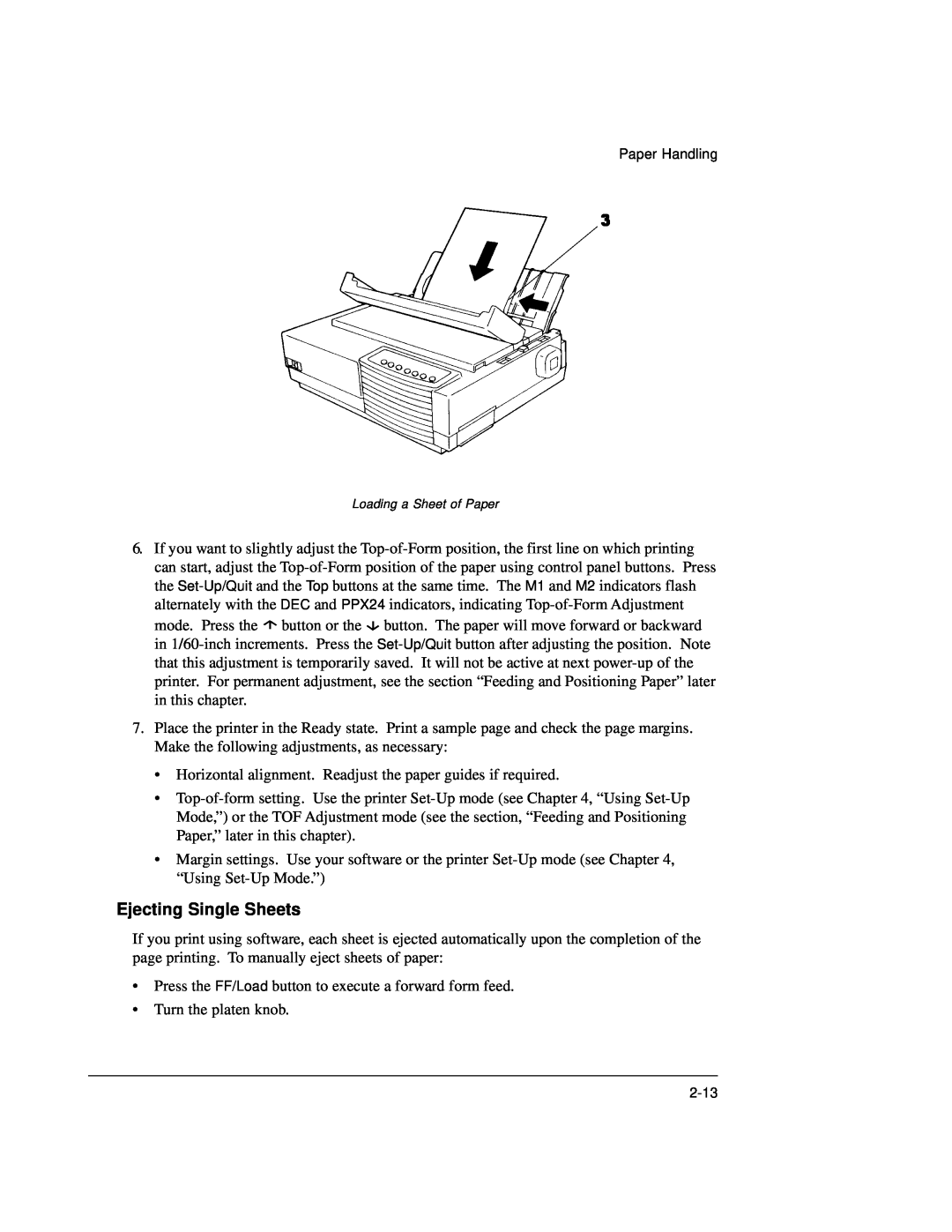 Genicom LA36 manual Ejecting Single Sheets 