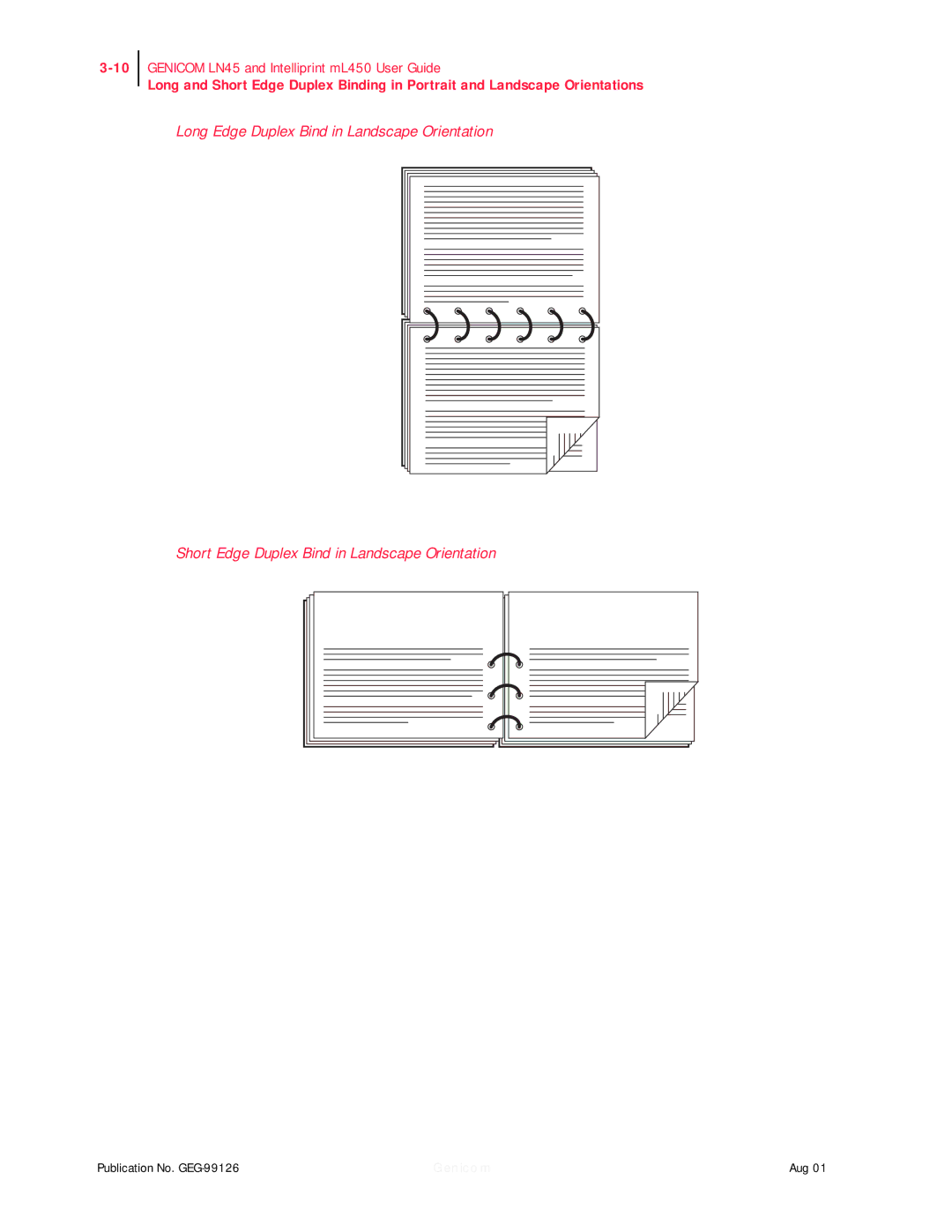 Genicom ML450 manual Genicom LN45 and Intelliprint mL450 User Guide 