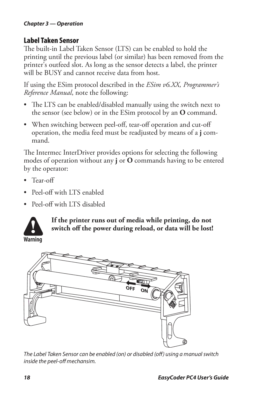 Genicom PC4 manual Label Taken Sensor 