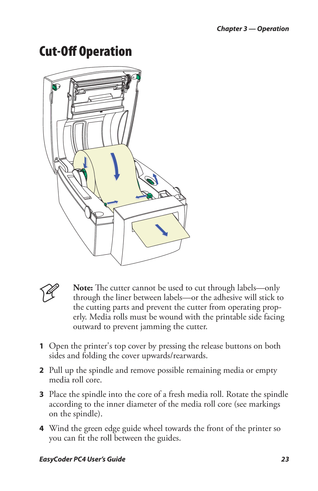 Genicom PC4 manual Cut-Oﬀ Operation 