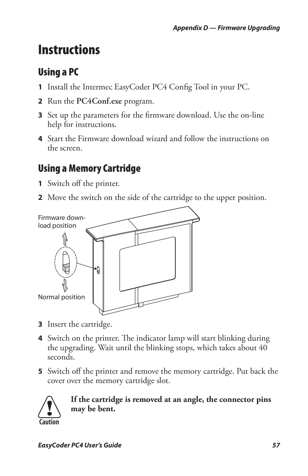 Genicom PC4 manual Instructions 