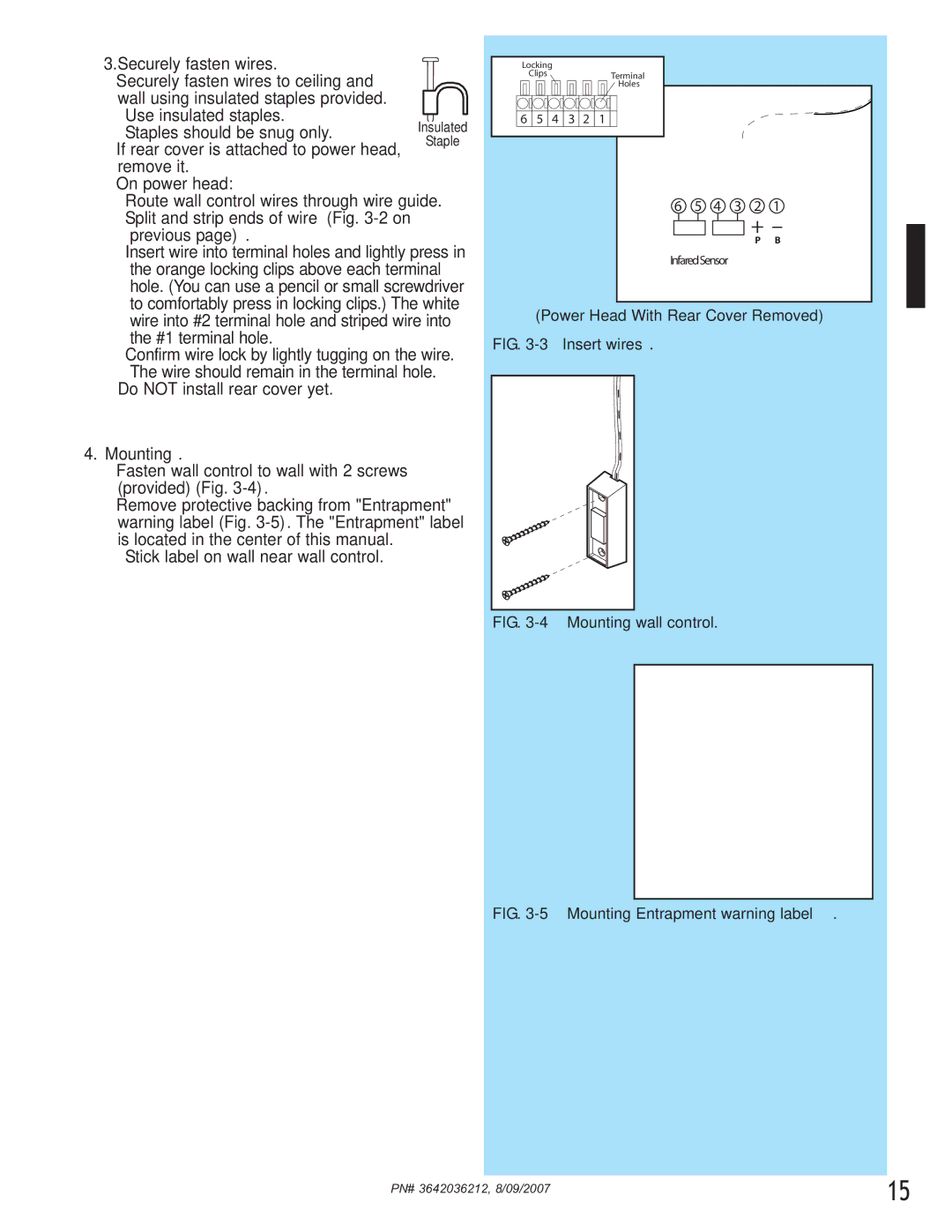 Genie 1022, 1024 manual Securely fasten wires, Do not install rear cover yet, Mounting 