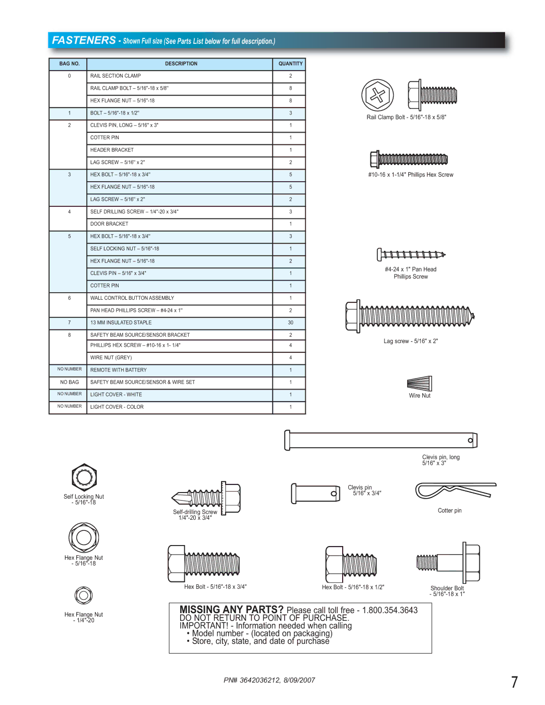 Genie 1022, 1024 manual Do not Return to Point of Purchase 