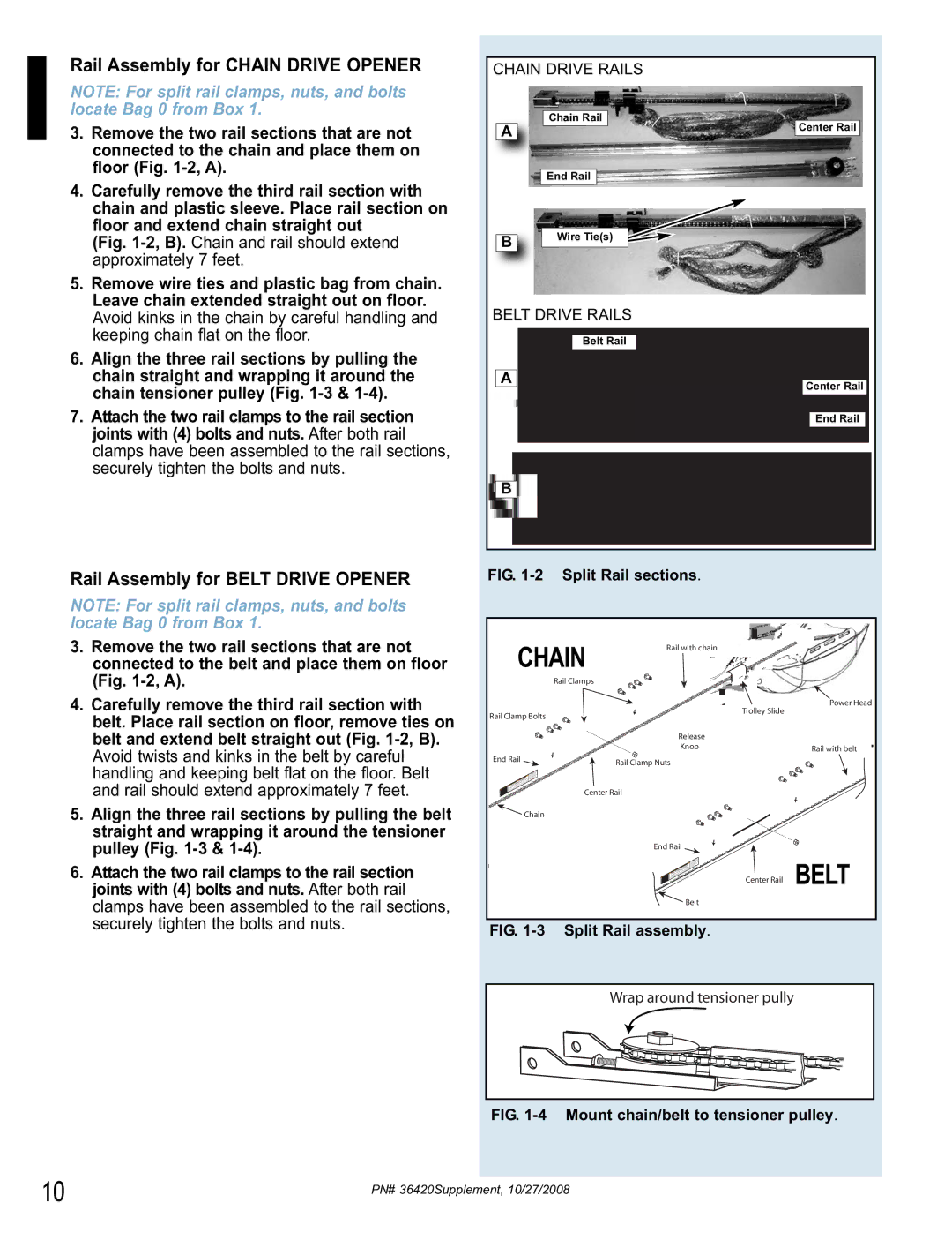 Genie 1042 manual Chain 