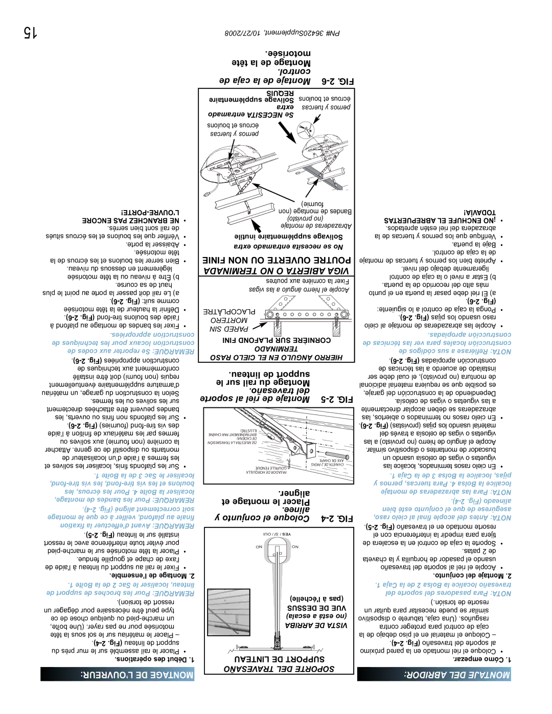 Genie 1042 manual ’OUVREUR DE Montage 