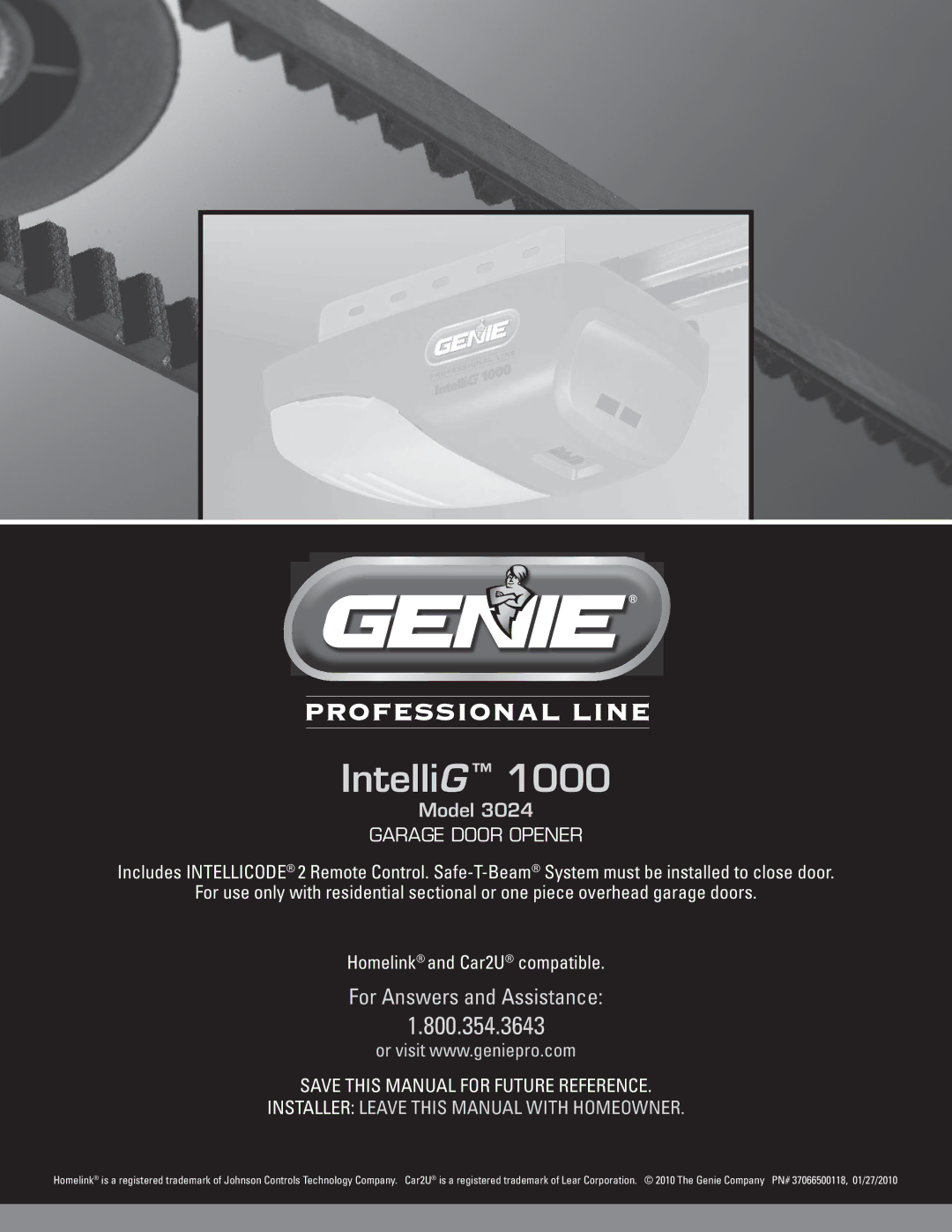 Genie 3024 manual IntelliG 