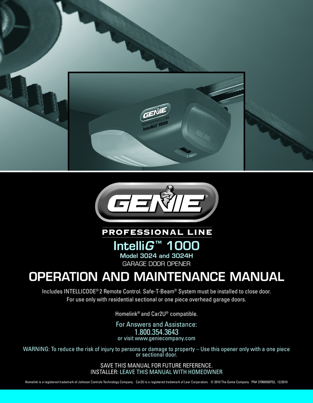 Genie 3024H manual Operation and Maintenance Manual 