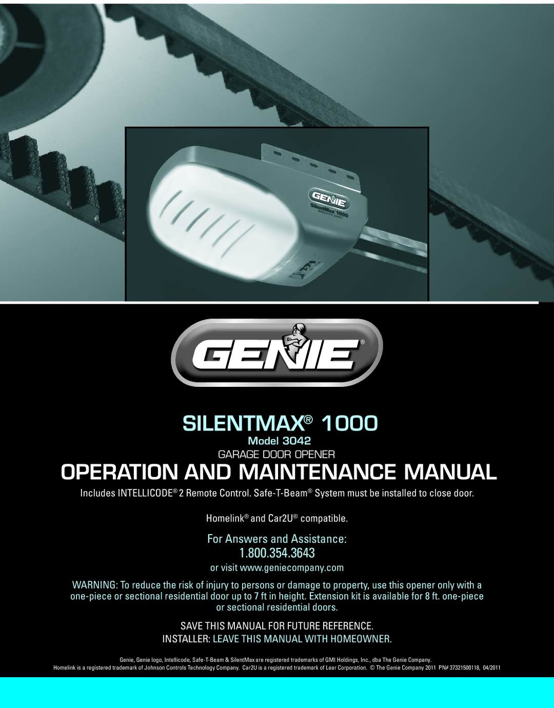 Genie 3042 manual Operation and Maintenance Manual 