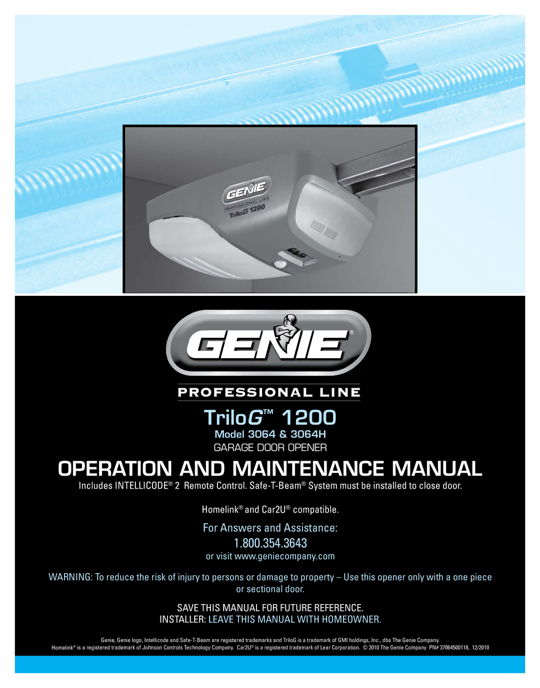 Genie 3064H manual Operation and Maintenance Manual 