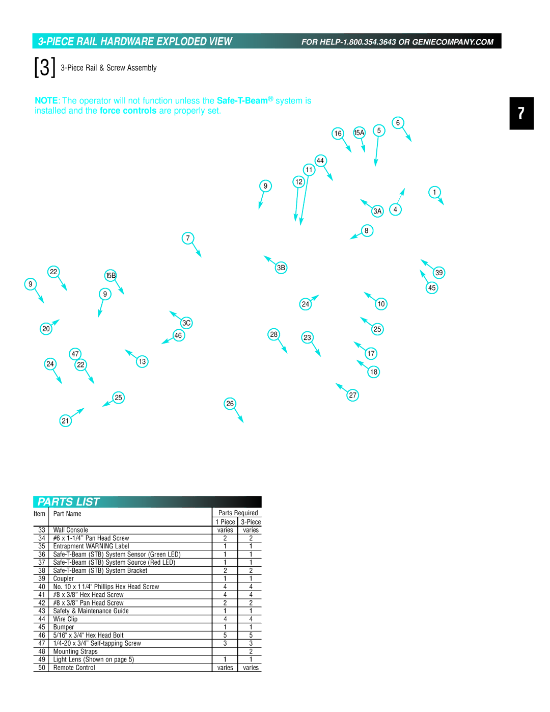 Genie 3511035556 manual System is 