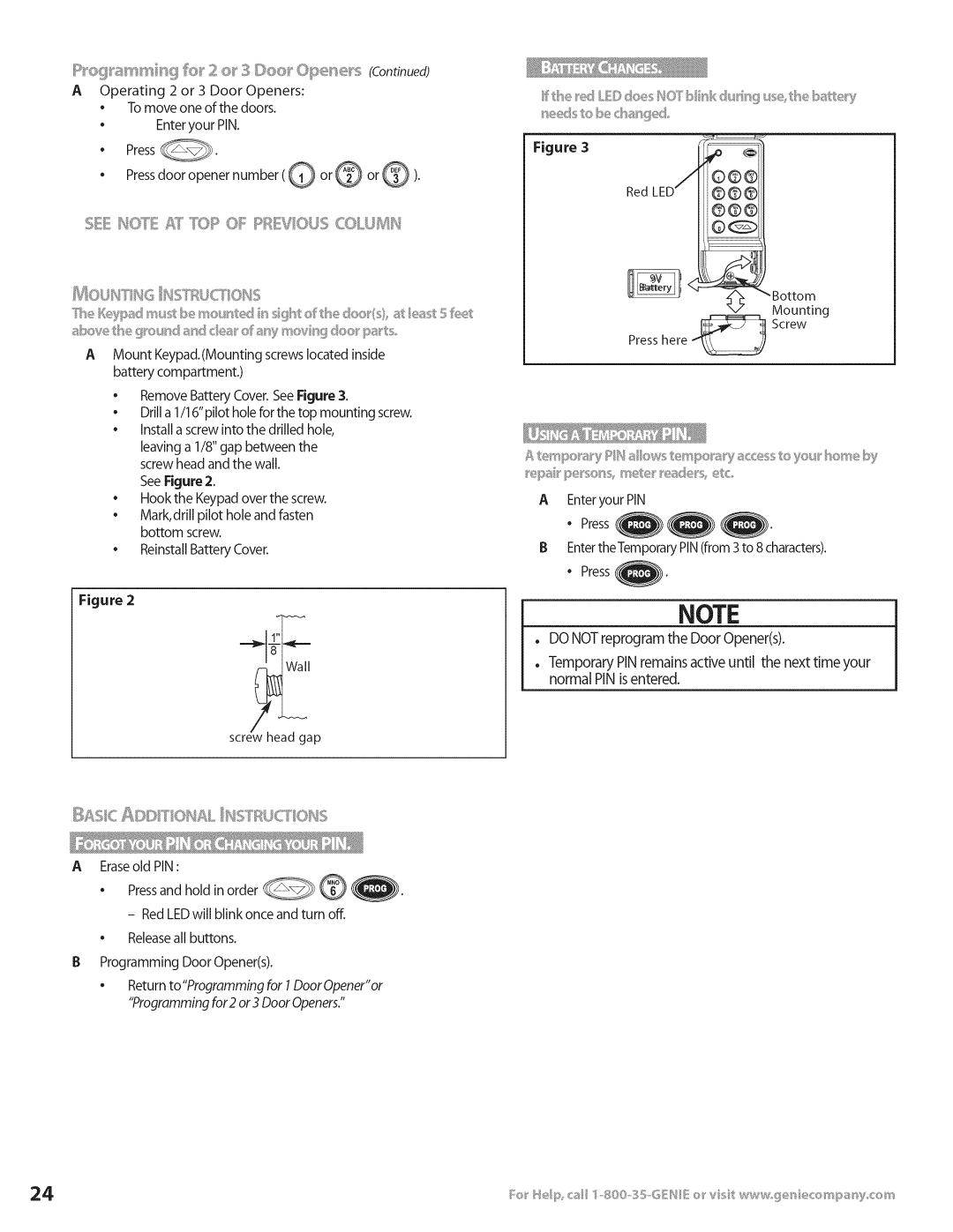 Genie 3531835447 installation instructions SeeFigure 