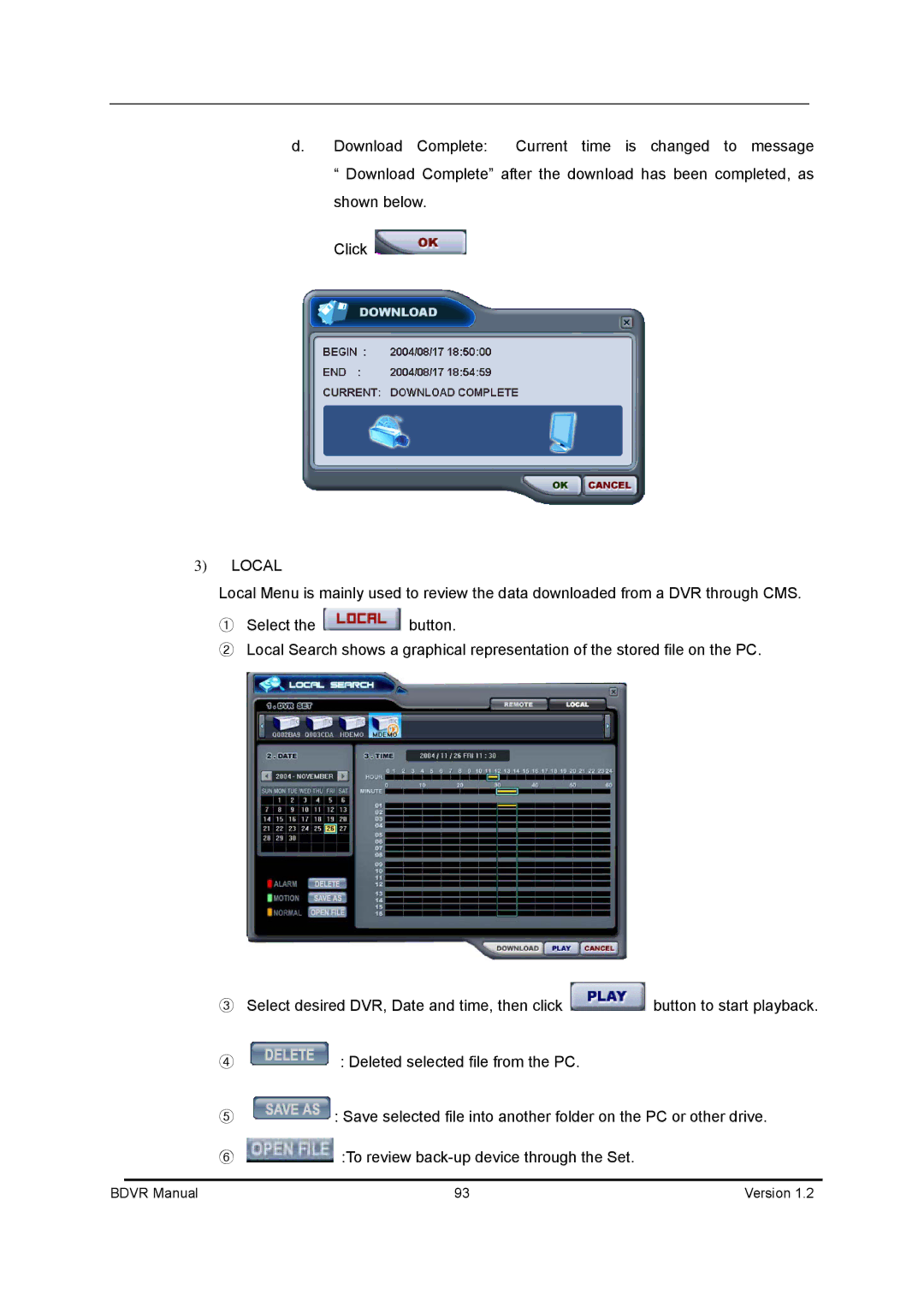 Genie BDVR-16, BDVR-8, BDVR-4 manual Local 