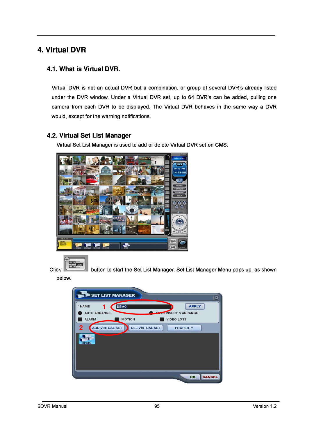 Genie BDVR-8, BDVR-16, BDVR-4 manual What is Virtual DVR, Virtual Set List Manager 