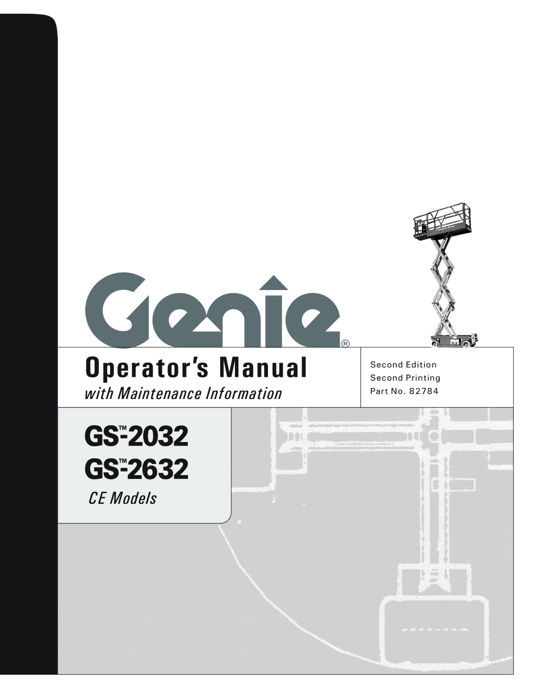 Genie 82784, CE, GS-2032, GS-2632 manual Operator’s Manual 