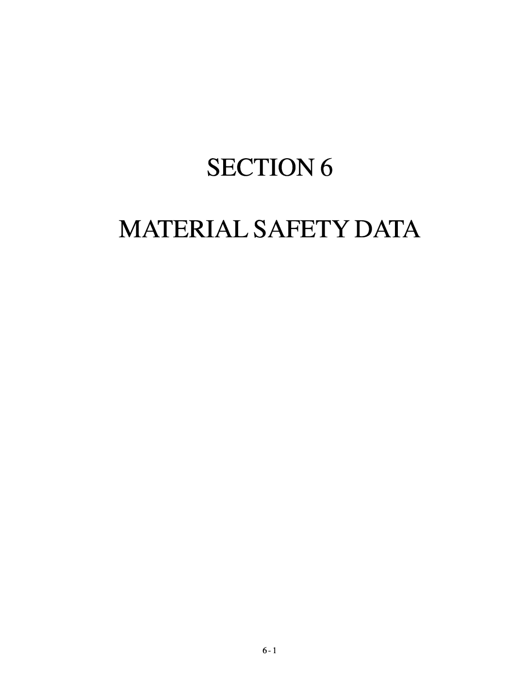 Genie GTH-1048, GTH-1056 manual Section Material Safety Data 
