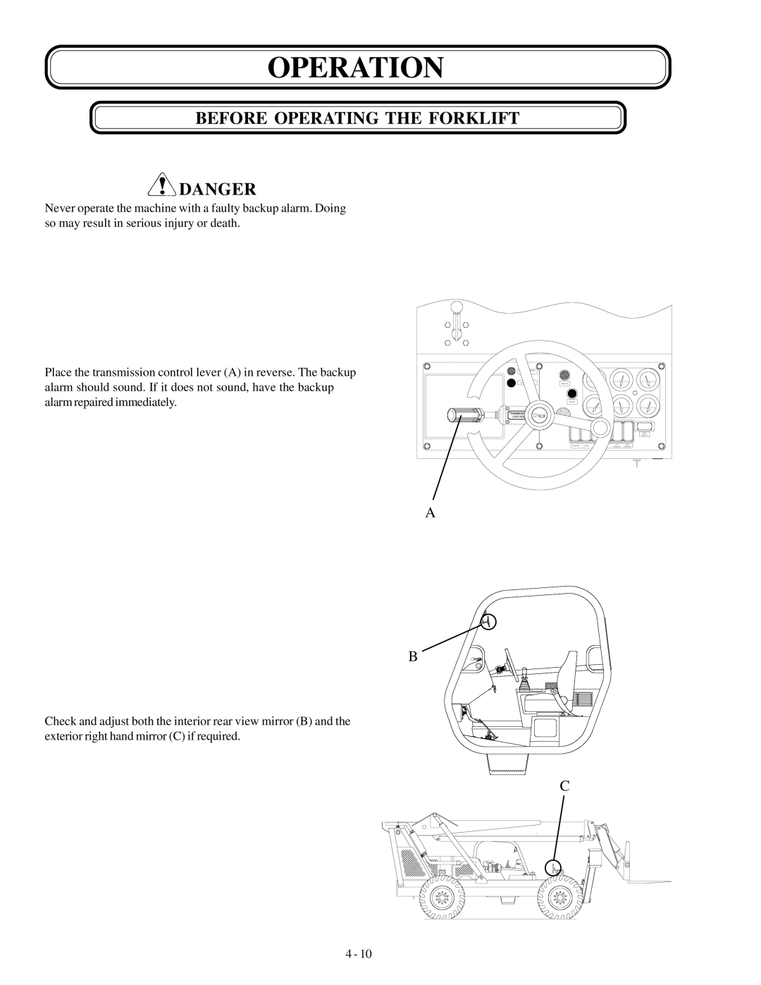 Genie GTH-1056, GTH-1048 manual Operation 