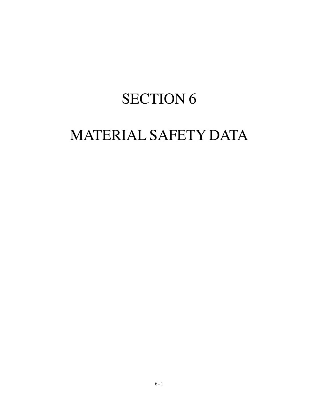 Genie GTH-1048, GTH-1056 manual Section Material Safety Data 