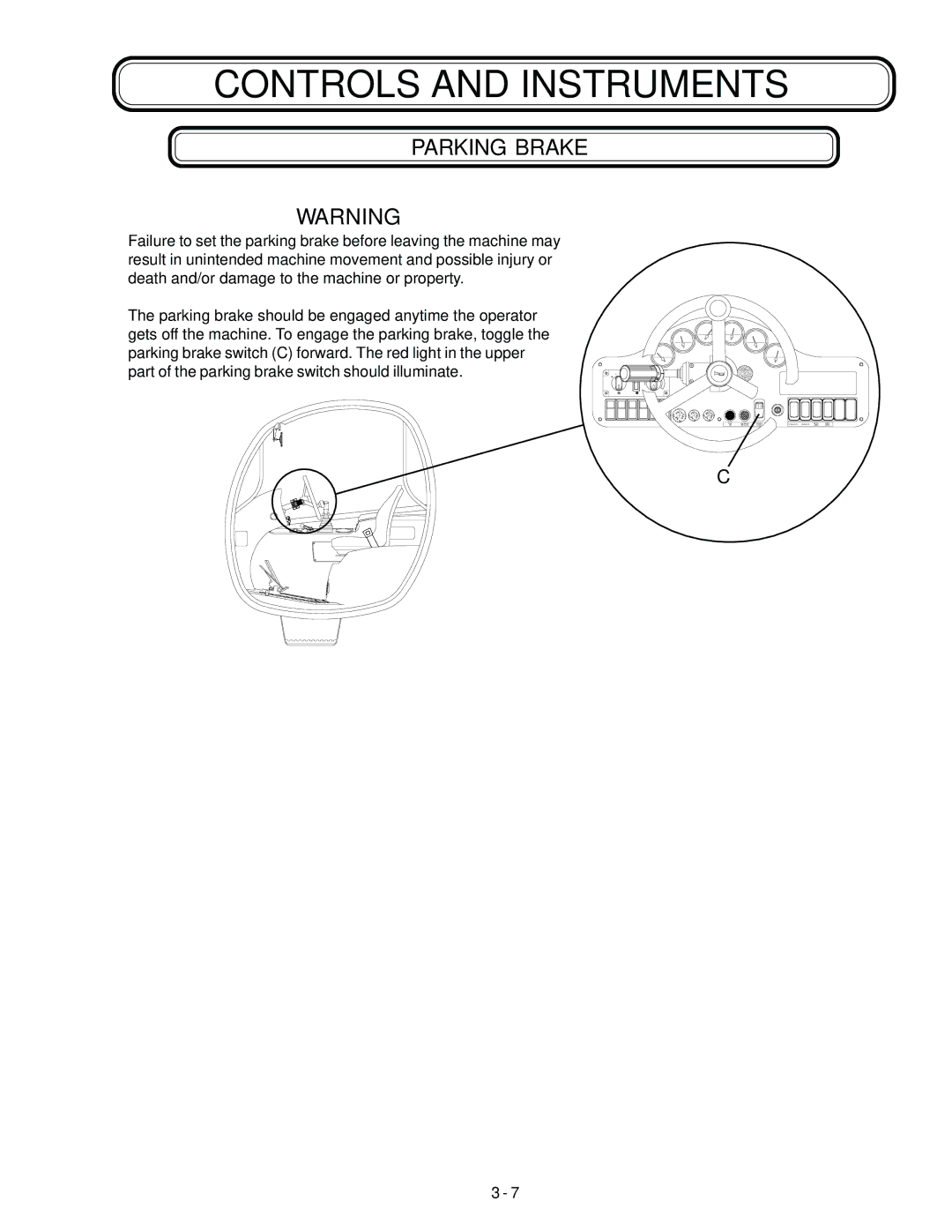 Genie GTH-844, GTH-842, GTH-644 manual Parking Brake 