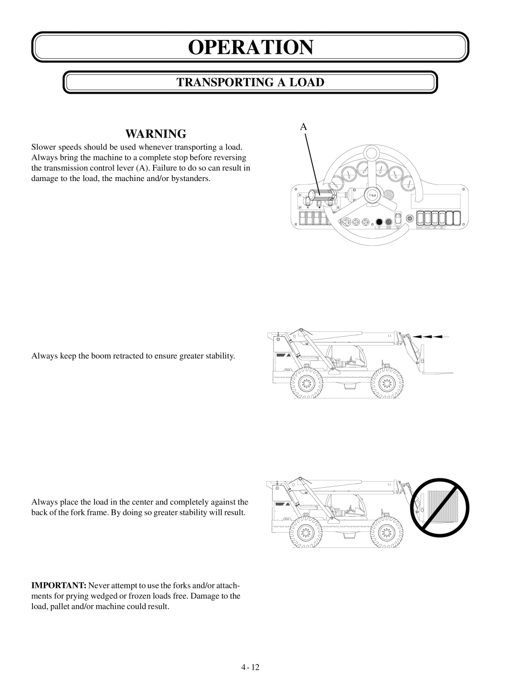 Genie GTH-644, GTH-844, GTH-842 manual Operation 