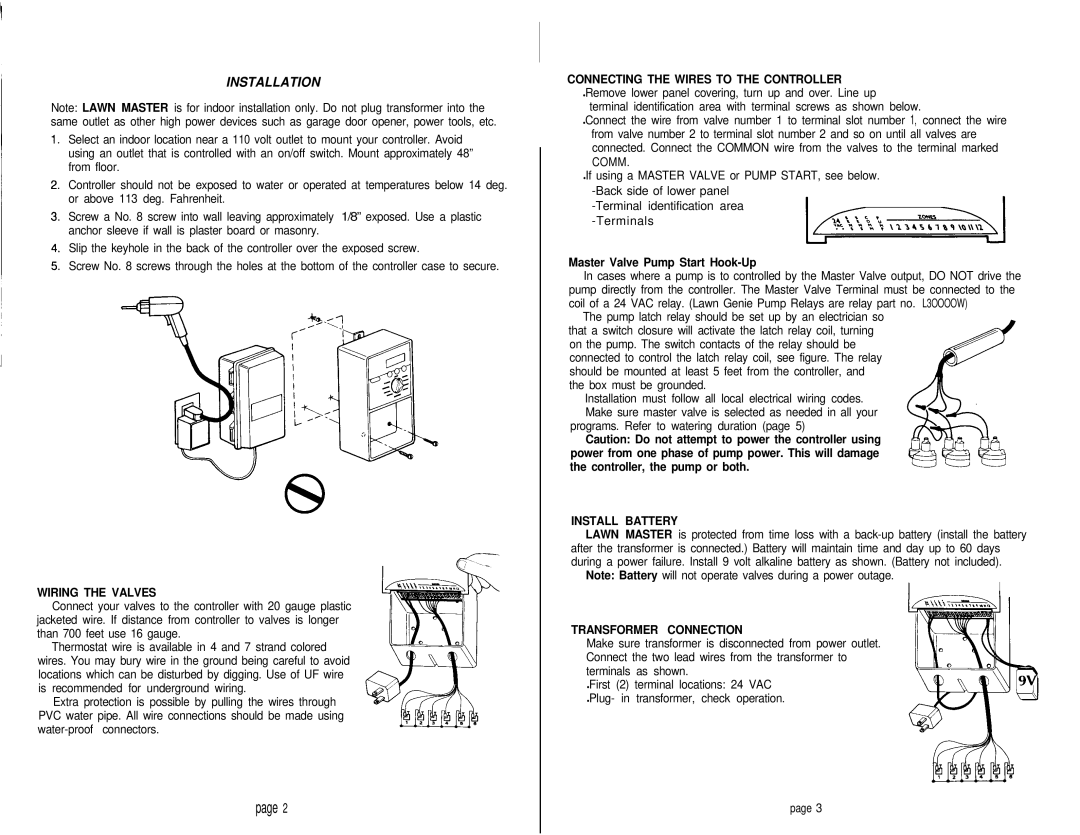 Genie LM-9, LM-6, LM-12 manual Installation, Comm 