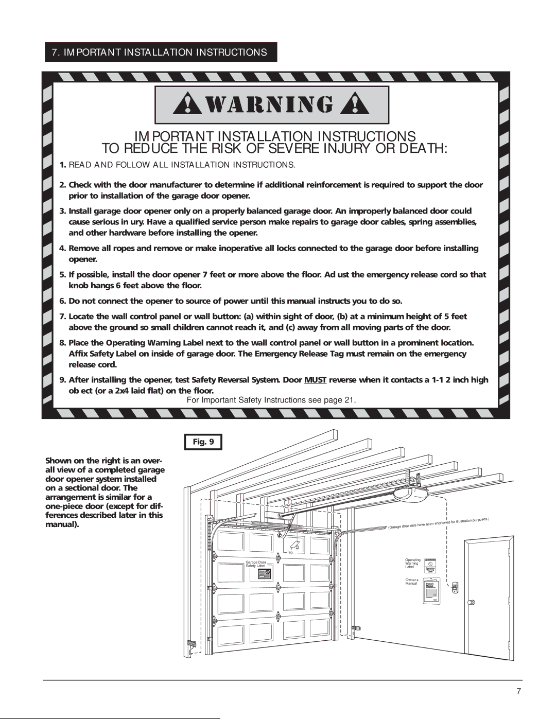 Genie M-4700, M-4500 owner manual Important Installation Instructions, Read and Follow ALL Installation Instructions 