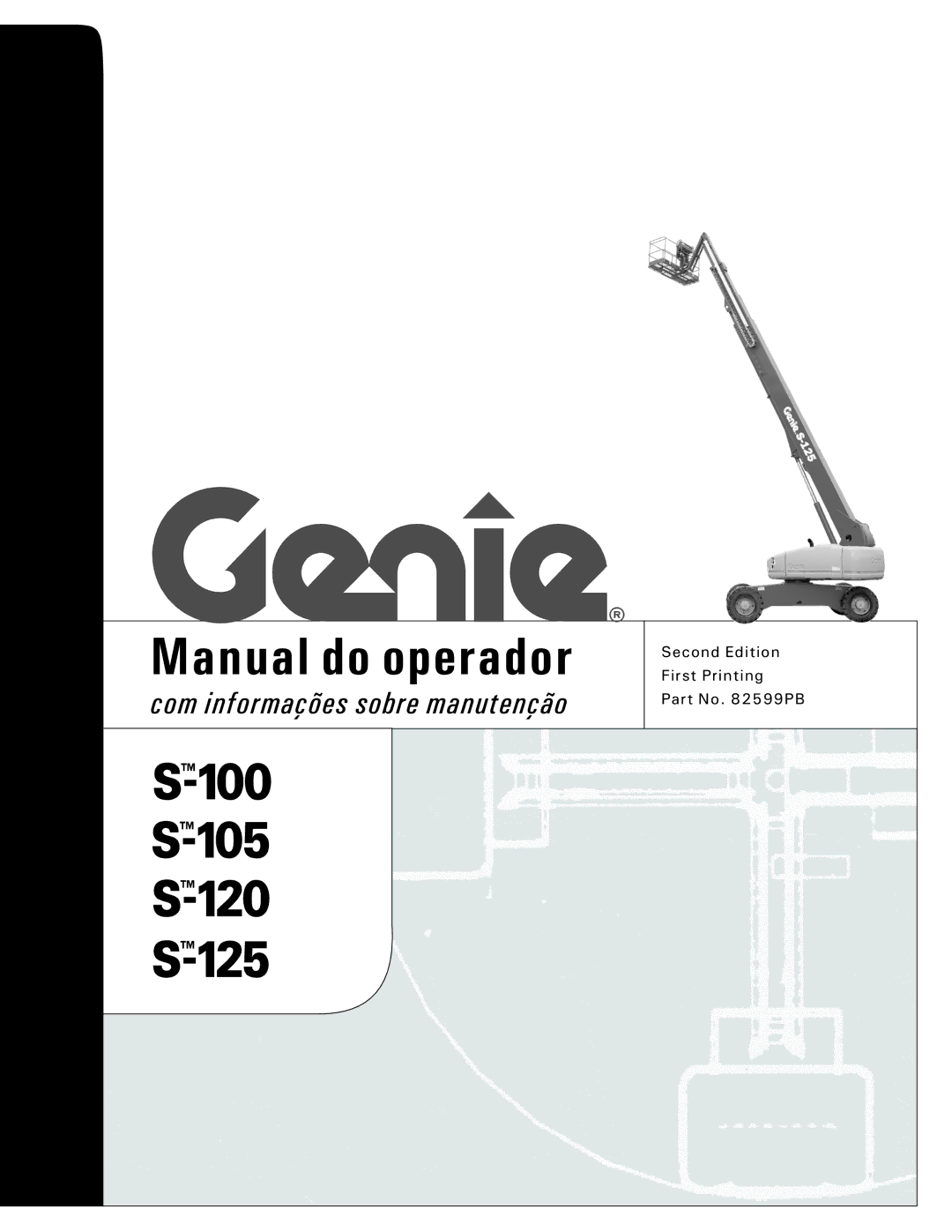 Genie S-105, S-125, S-100, S-120 manual Manual do operador 