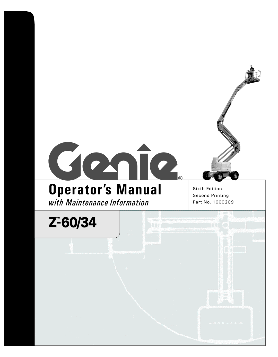 Genie Z-60, Z-34 manual Operator’s Manual 