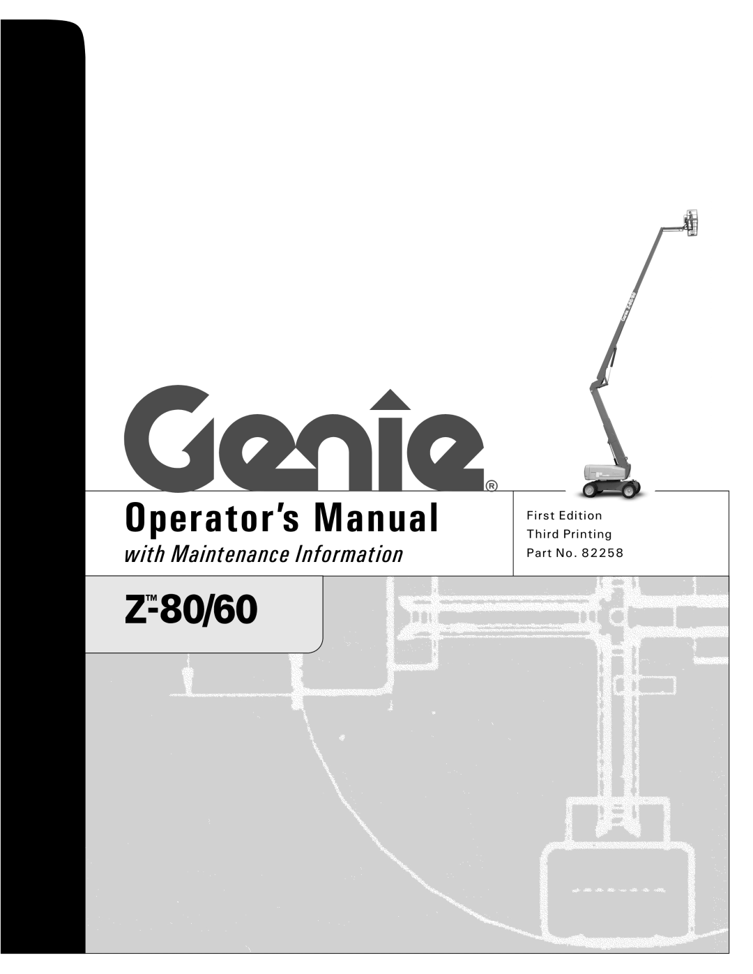 Genie Z-80, Z-60 manual Operator’s Manual 