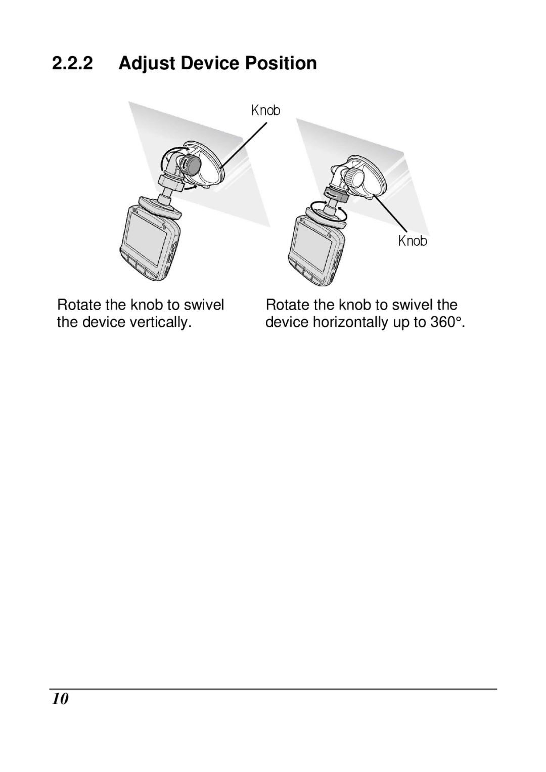 Genius 32300018102 manual Adjust Device Position 