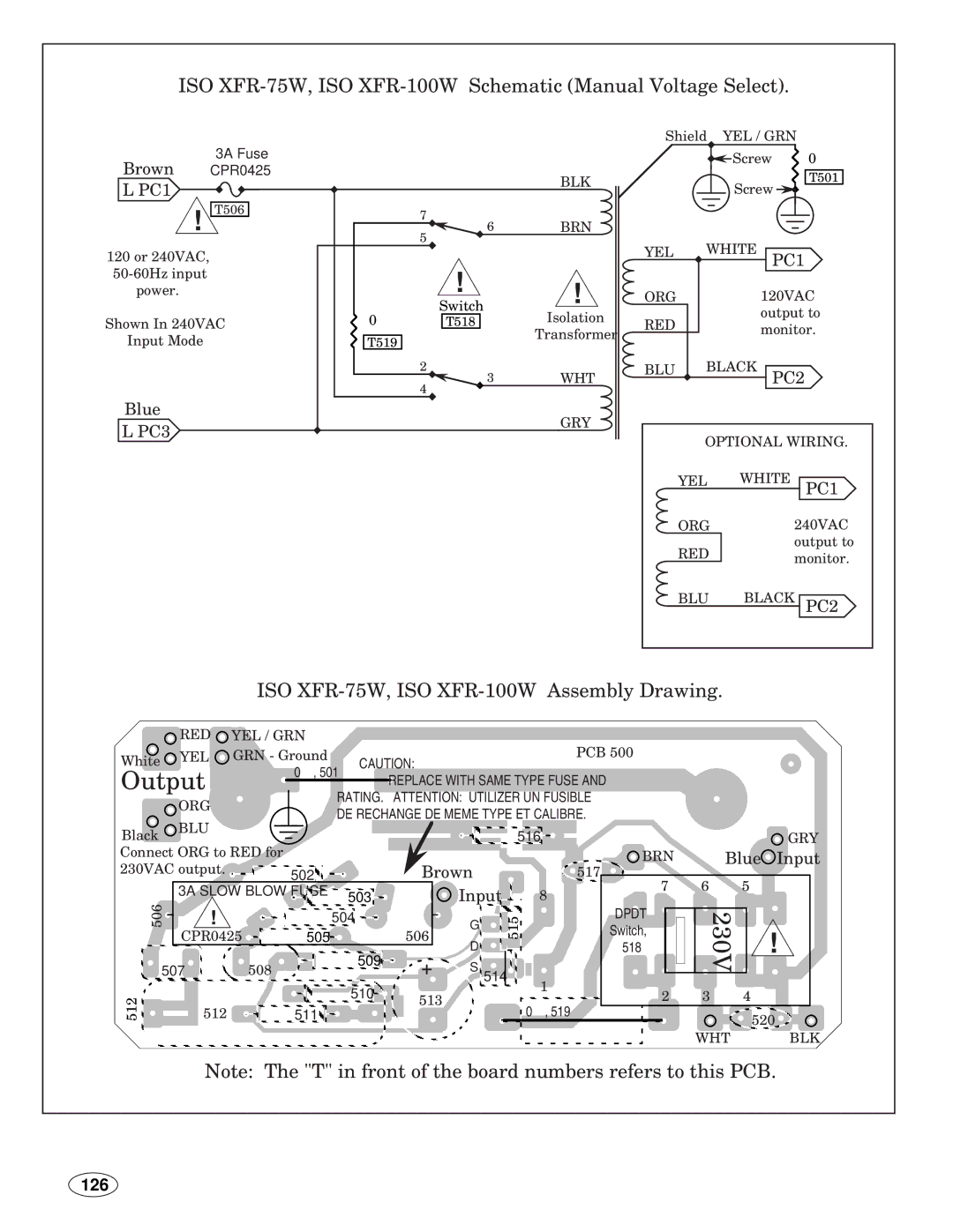 Genius 1993, ISO XFR-75W, 2093, 1493, 2793, 3693, 1793, ISO XFR-100W manual Output 