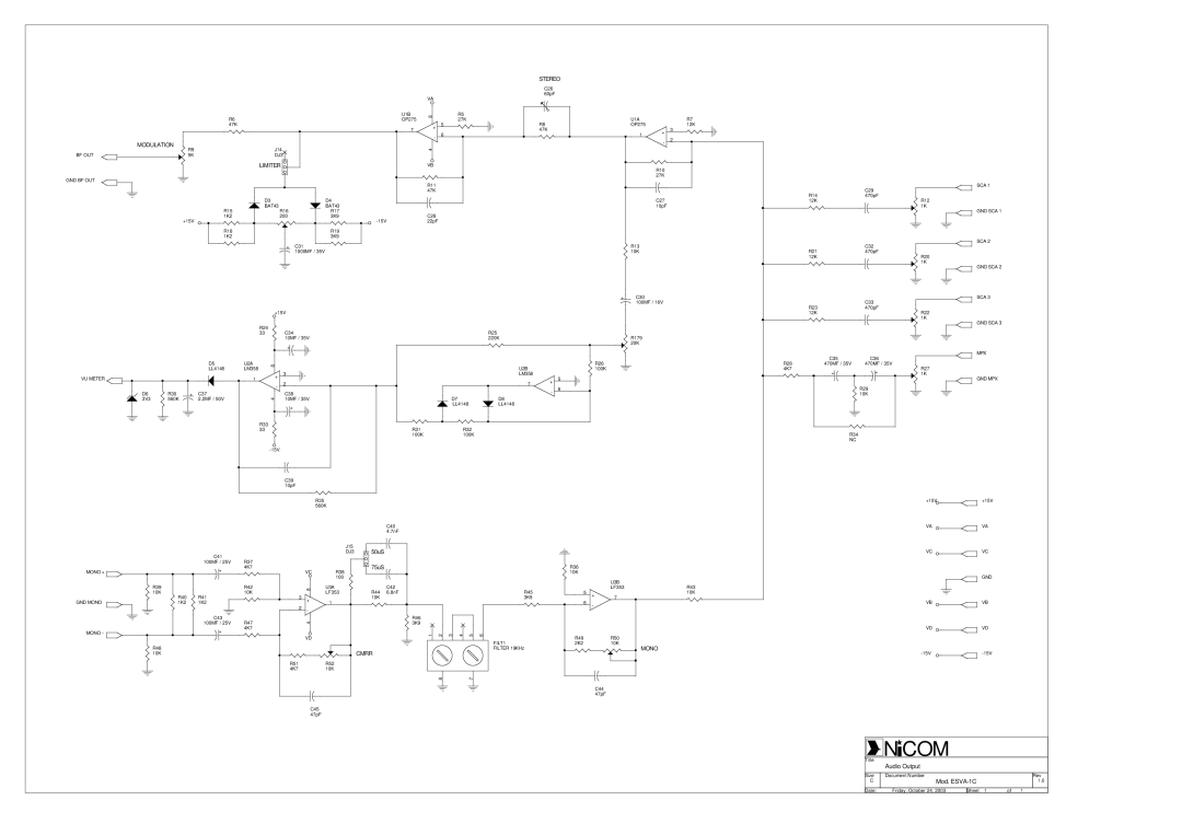 Genius NT 250 specifications Audio Output 