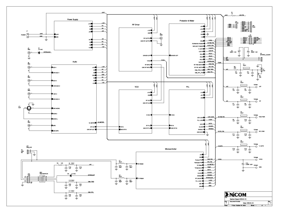 Genius NT 250 N Com, Power Supply, Protection & Meter, RF Driver, Audio, Microcontroller, Mather Board ESVA-1C 