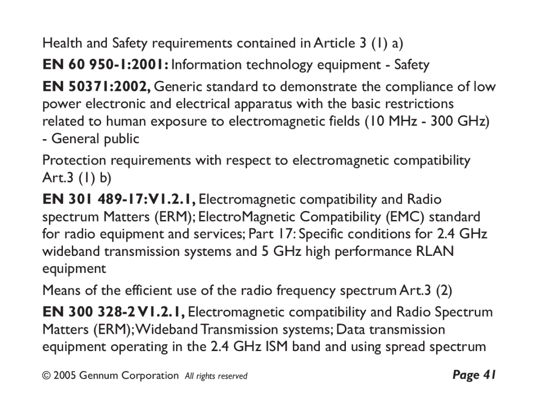 GENNUM DIGITAL WIRELESS HEADSET user manual Gennum Corporation All rights reserved 