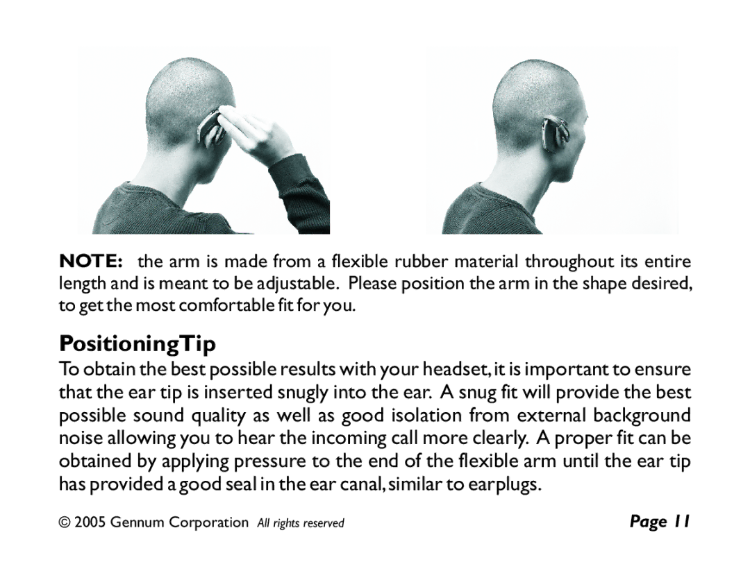 GENNUM Z-280 user manual PositioningTip 