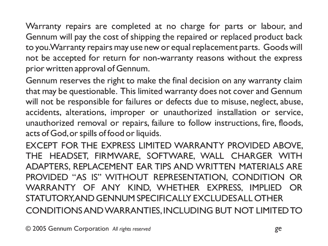 GENNUM Z-280 user manual Gennum Corporation All rights reserved 