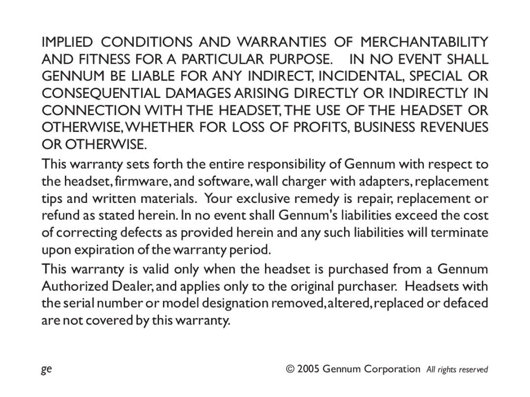 GENNUM Z-280 user manual Gennum Corporation All rights reserved 