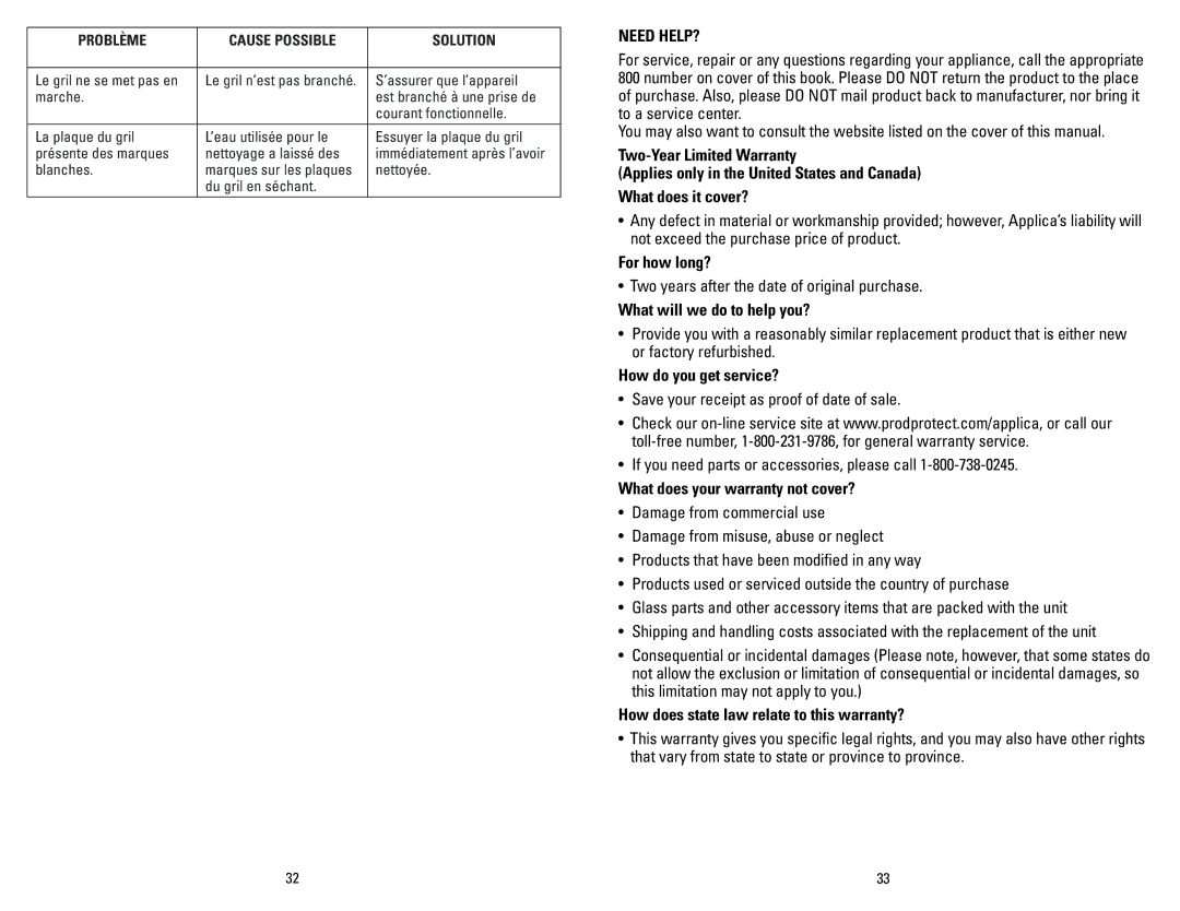 George Foreman GR180VCAN manual Need HELP? 