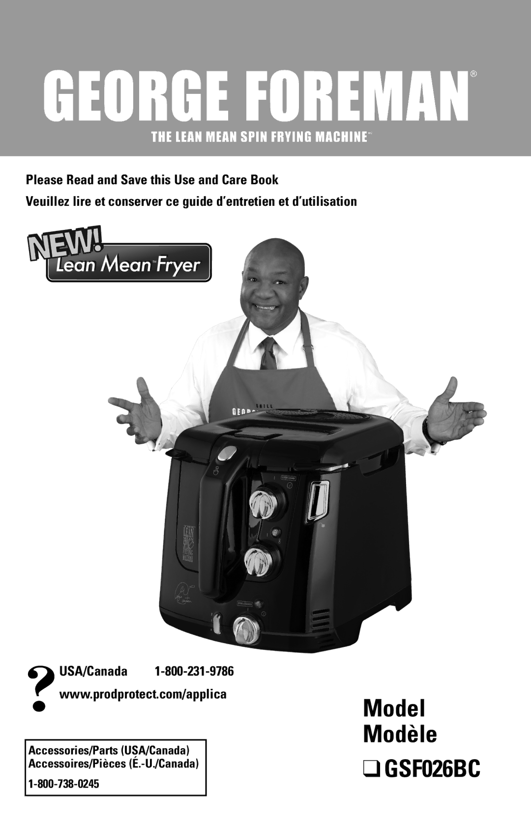 George Foreman manual Model Modèle GSF026BC 