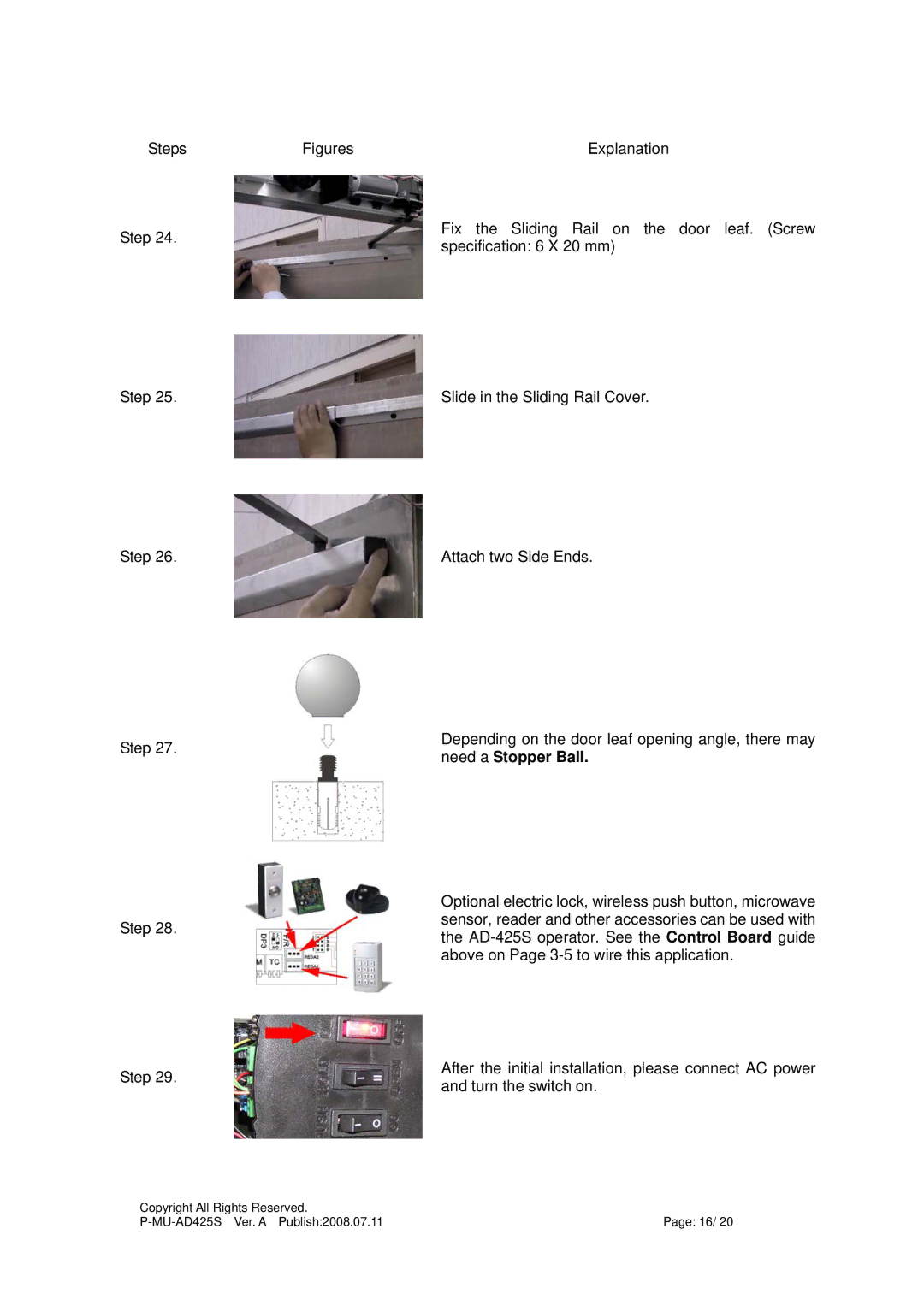 Gianni Industries AD-425S instruction manual Need a Stopper Ball 