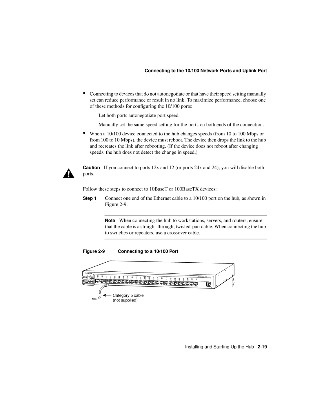 Giant 1-Feb manual Connecting to a 10/100 Port 