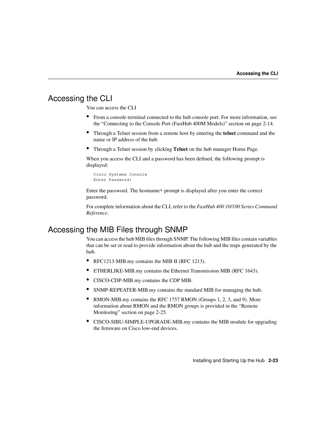 Giant 1-Feb manual Accessing the CLI, Accessing the MIB Files through Snmp 