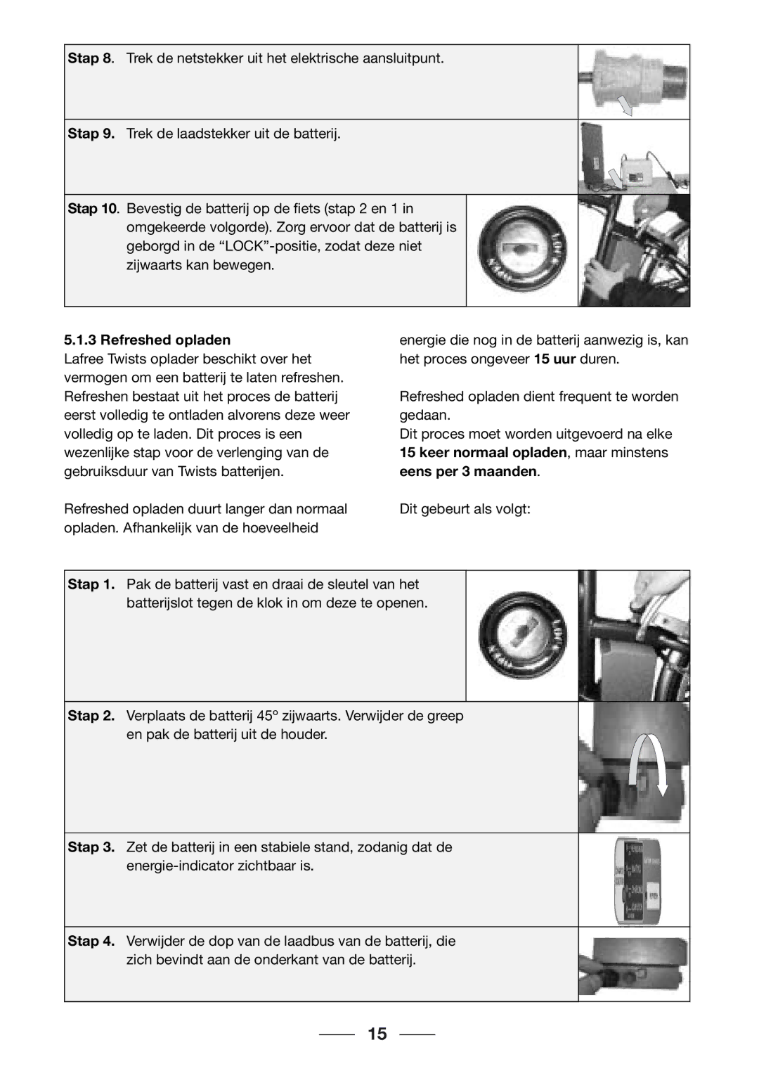 Giant 2002 Motorized Bicycle owner manual Refreshed opladen, Eens per 3 maanden 