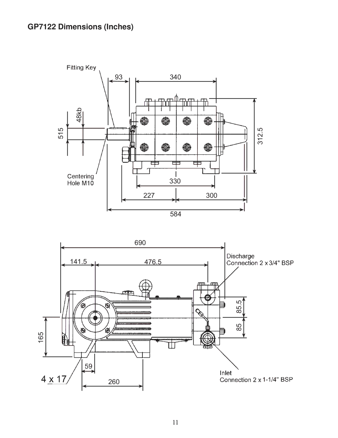 Giant installation instructions GP7122 Dimensions Inches 