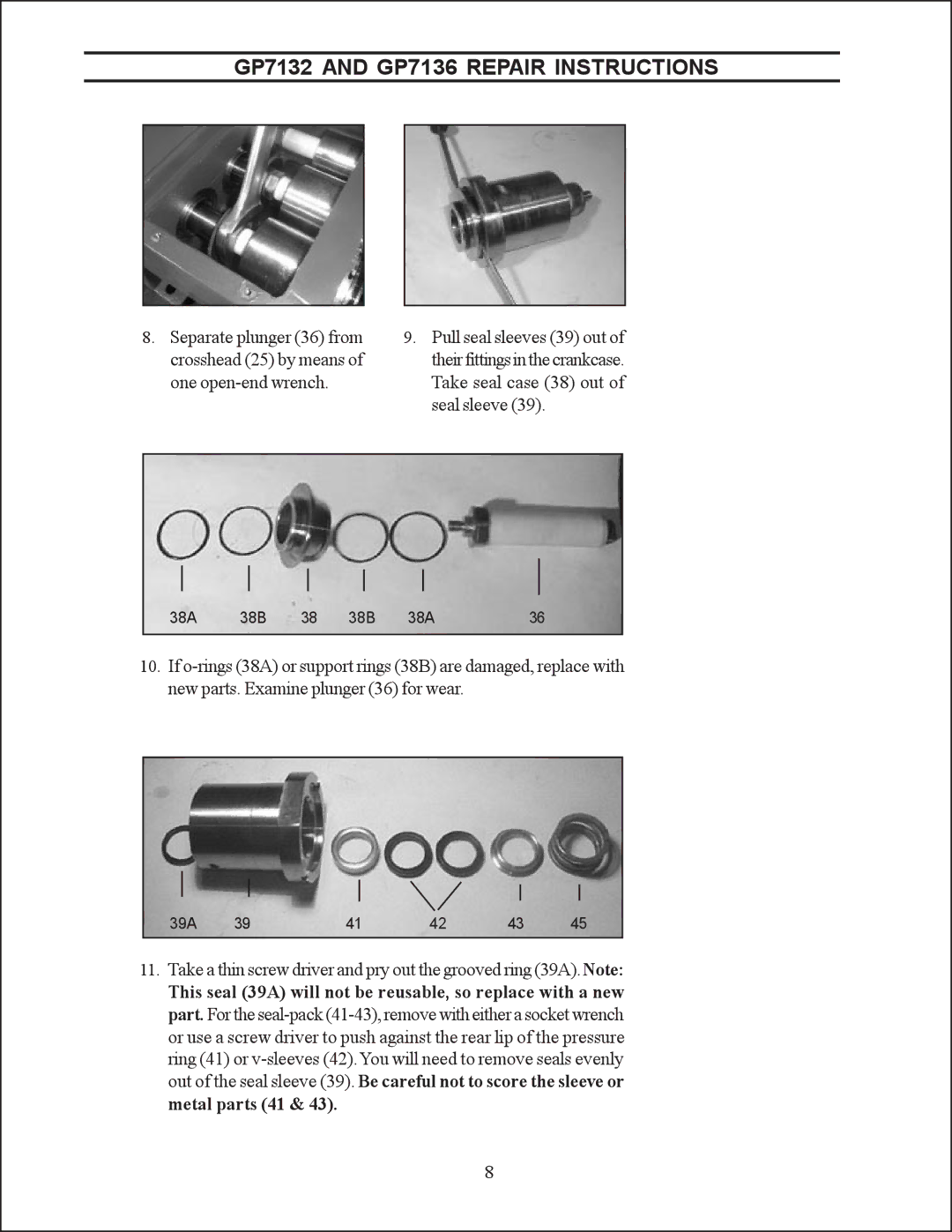 Giant GP7132, GP7136 service manual 39A 