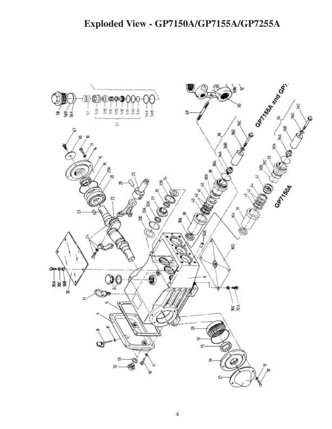 Giant installation instructions Exploded View GP7150A/GP7155A/GP7255A 